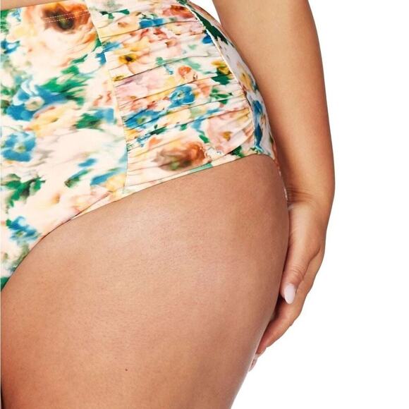 NWT 14 Artesands Odette Botticelli Floral Bikini High Waist Bottoms Swim Suit - Picture 9 of 11